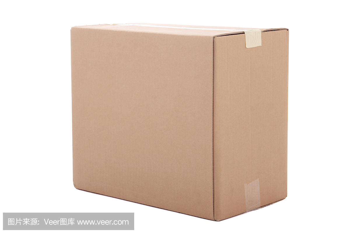 封閉紙箱隔離白色
